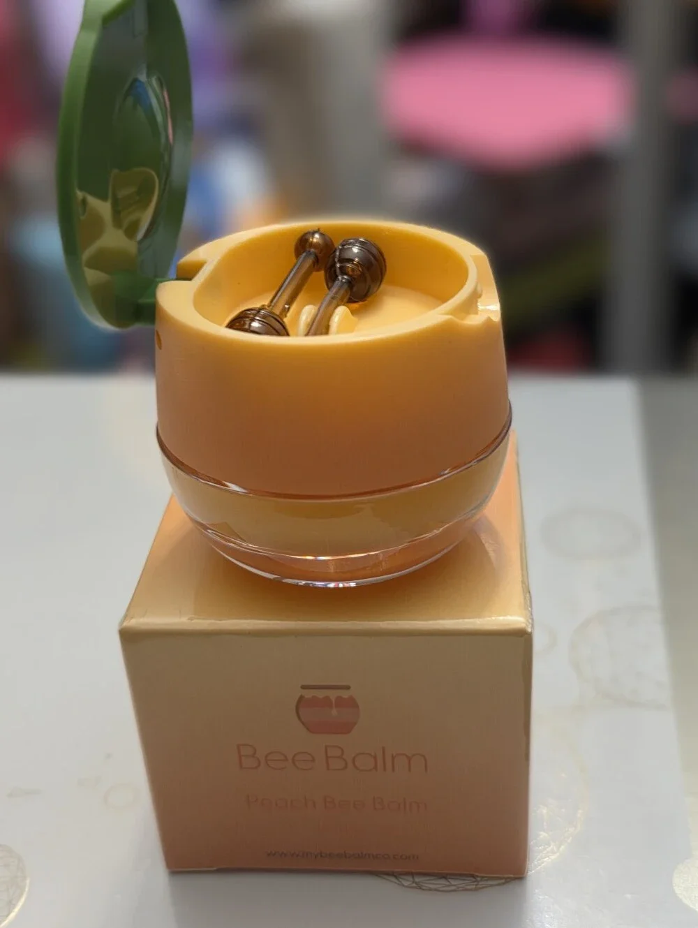 Bee Balm Lip Balm in Peach